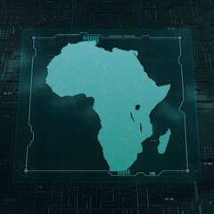Square Africa HUD UI Digital Map