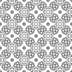 
White background with black lines. Modern stylish abstract texture. Repeating geometric shapes from striped elements.