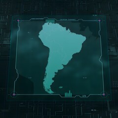 South America HUD UI Square Map	