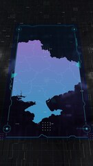 Ukraine HUD UI Digital Map