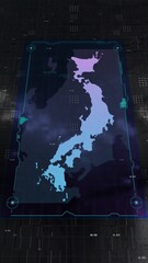 Japan Technology HUD UI Map