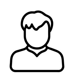 male avatar icon suitable for info graphics, websites and print media and interfaces.line vector icon