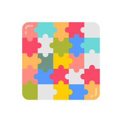 Puzzle icon in vector. Illustration
