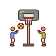 Basketball icon in vector. Illustration