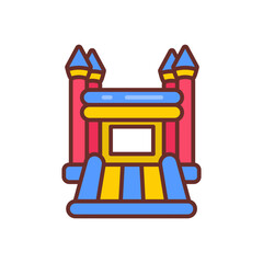 Bouncy Castle icon in vector. Illustration