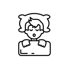 Sleeping icon in vector. Illustration