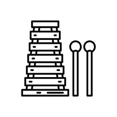 Xylophone icon in vector. Illustration