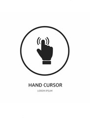 Logo vector design for business. Hand cursor logos.
