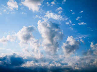 Sunset sky with beautiful clouds