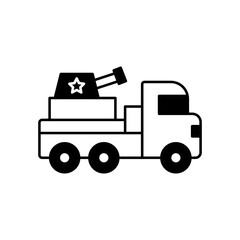 Army truck Vector Icon

