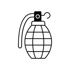 Hand grenade Vector Icon

