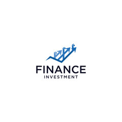finance financial logo icon design template flat vector
