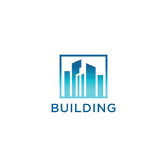 Real estate logo design. House and building vector