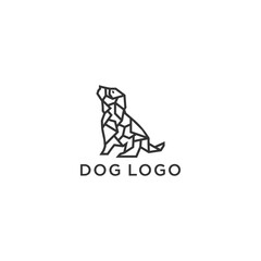 Dog logo design template.