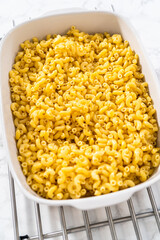 Macaroni and cheese with broccoli
