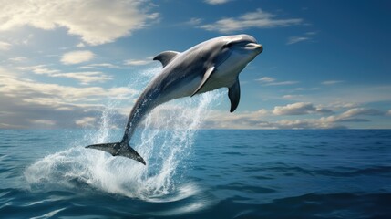 dolphin Jumping out of water, ai generated