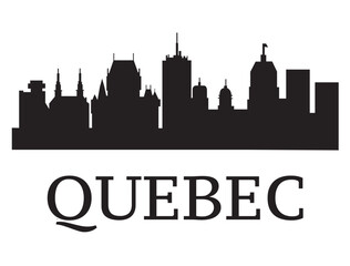 Obraz na płótnie Canvas Quebec skyline silhouette vector art