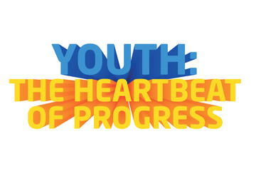3D Text Design About International Youth Day Quotes