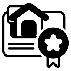  Certificate glyph icon