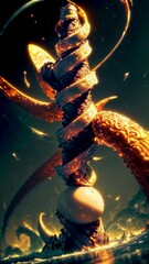 mystical glowing alien plant