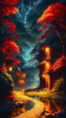 small village in the mountains