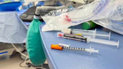 Hospital drugs represent healing and relief: anesthetics ease pain, medications treat ailments,...