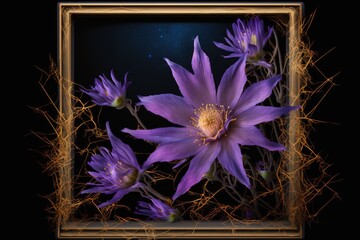 purple flower. Generative AI