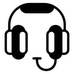  Headphones glyph icon
