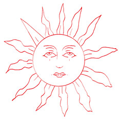Face of sun