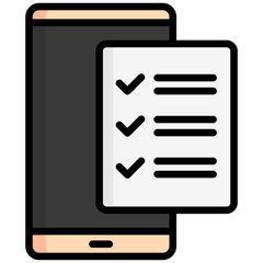 smartphone icon often used in design, websites, or applications, banner, flyer to convey specific concepts related to project management.