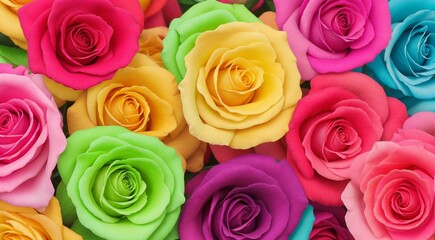 colorful abstract flowers background, colored flowers on abstract background