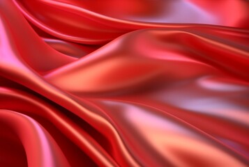 Obraz premium red luxury fabric background. Generative AI