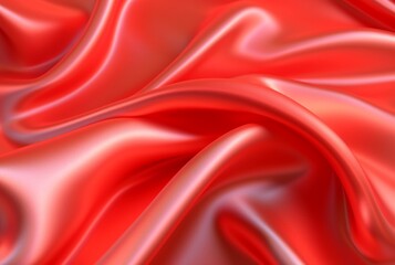 Obraz premium red luxury fabric background. Generative AI