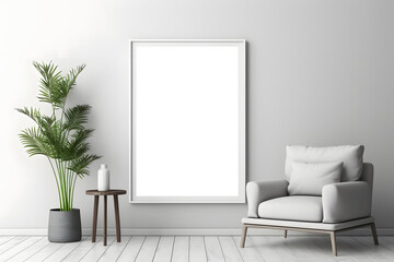 Subdued and Serene Frame Mockup Frame Mockup, generative, ai