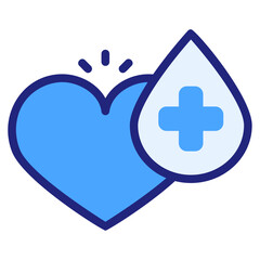 Obraz premium Heart blue icon