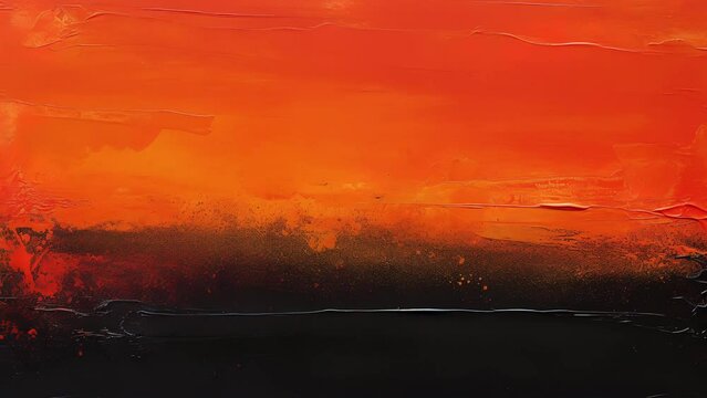 Orange Black Grunge Paint Smooth Blend Animated Background Loop
