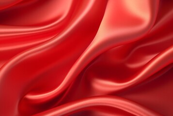 Fototapeta premium red luxury fabric background. Generative AI