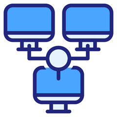  Networking blue icon