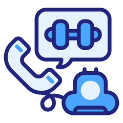  Phone call blue icon