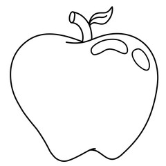 illustration of an apple line art