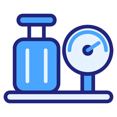  Scale weight blue icon