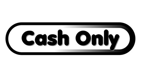cash only stickers illustration design