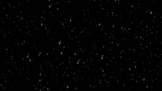 Digital Green matrix rain Falling cyberpunk binary code processing sci-fi scientific technology data binary code. Concept science, motion, digital technology, matrix background. source code encryption