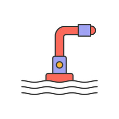 Water missile Vector Icon

