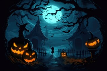 trick-or-treat in the moonlight