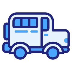  Travel car blue icon