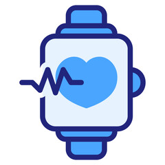  Heart rate blue icon
