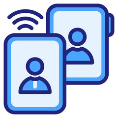  Video call blue icon