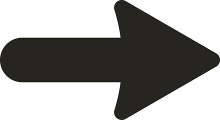 Isolated illustration of black pictogram arrow direction, rotatable right, left, up, down for template navigation, orientation, forward icon