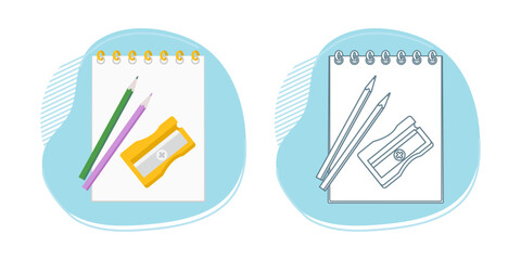 Coloring book Stationery School Education Draw